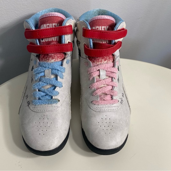 Reebok Freestyle High Harley Quinn DC Comics Sneaker Shoes Women’s Size 7.5‎ - Picture 6 of 12